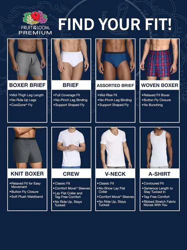 Vista 5 de Men's Tag-Free Cotton Undershirts