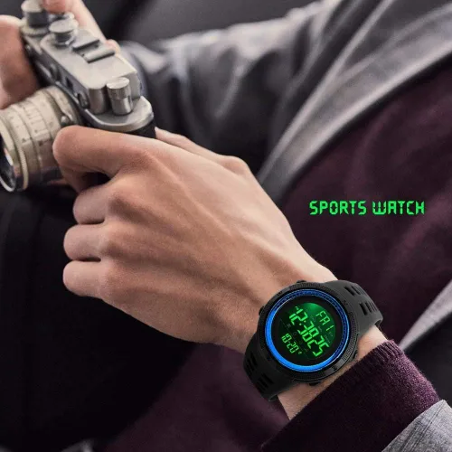 Vista 2 de Relojes digitales para hombre multifunción alarma cronómetro LED deportes relojes al aire libre militar impermeable reloj
