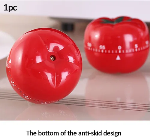 Vista 6 de Temporizador de cocina de 60 minutos, temporizador giratorio de 360 grados con forma de tomate, reloj de cocina de cocina, alarma portátil ruidosa