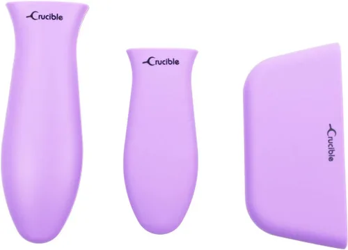 Vista 17 de Crucible Cookware Soportes de silicona para mango caliente (negro, paquete de 2 grandes)