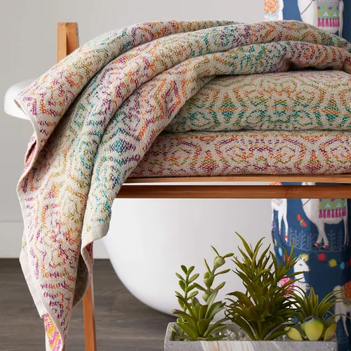 Vista 5 de SKL Home Rhapsody - Juego de 2 toallas de baño, 2 toallas de mano, multicolor