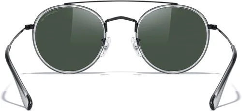 Vista 4 de MERRY'S Gafas de sol polarizadas redondas retro - Gafas de sol unisex de doble puente