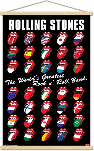 Vista 15 de Trends International Rolling Stones - Póster de pared de cuadrícula, 14.725 x 22.375 pulgadas, versión enmarcada de madera de granero Versión