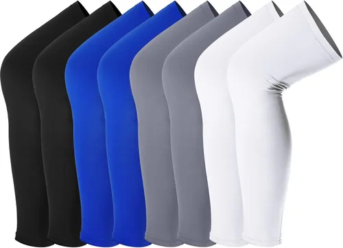 Vista 12 de Tatuo Mangas de Compresión para Piernas Manga Larga hasta la Rodilla Protección UV para Hombres y Mujeres Deporte Baloncesto Fútbol Americano