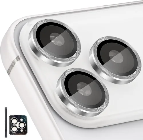 Vista 9 de Protector de Lente de Cámara para iPhone 17 Pro/17 Pro Max, Protector de Cámara de Vidrio Templado Individual con Bandeja de Instalación Compatible