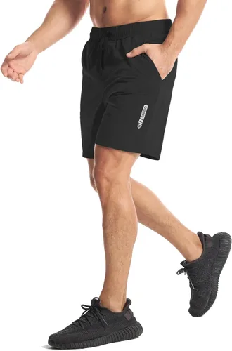 Vista 7 de Aolesy Pantalones cortos de entrenamiento para hombre de 7 pulgadas, pantalones cortos deportivos de secado rápido, ligeros, con bolsillos