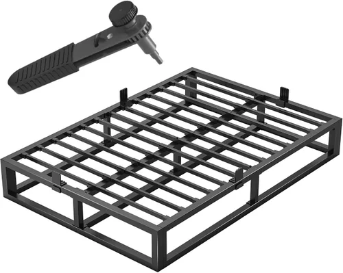 Vista 20 de Bilily Marco de cama individual de 14 pulgadas con soporte de listones de acero resistente, plataforma de metal resistente para colchón
