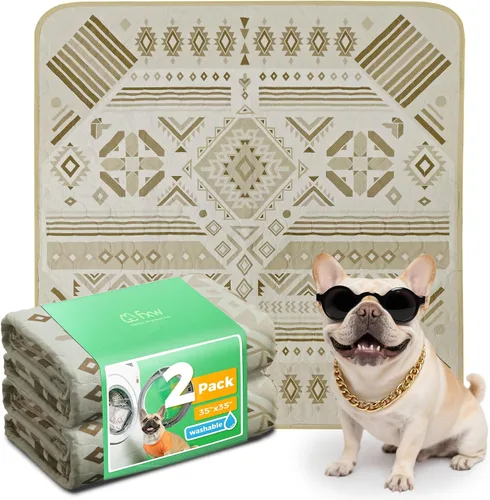Vista 37 de FXW Almohadillas lavables para orina para perros, almohadillas para cachorros con súper absorbentes, diseñadas específicamente para jaulas de 24
