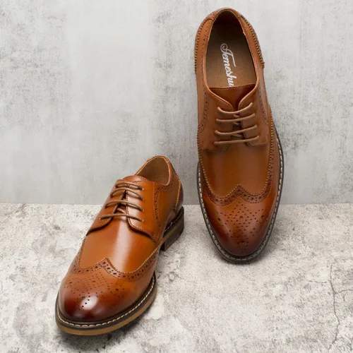Vista 2 de Temeshu Zapatos de vestir para hombre, zapatos Oxford casuales, zapatos formales de negocios