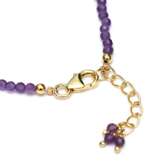 Vista 2 de Pulsera ajustable de plata esterlina 925 con cuentas completas para mujer, cuentas de piedras preciosas naturales, pulsera delicada, regalo