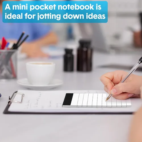 Vista 6 de PerKoop Paquete de 100 blocs de notas pequeños de 3 x 5 pulgadas, mini bloc de notas legales con 30 hojas de repuesto para tomar notas, suministros