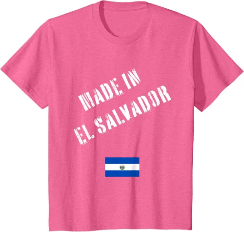 Vista 11 de Camiseta divertida Made in El Salvador con bandera