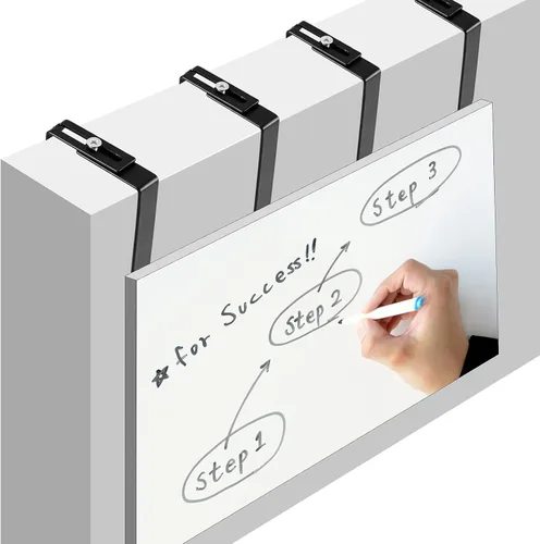 Vista 7 de Amylove 4 ganchos ajustables para cubículos, ganchos universales de metal para cubículos, para colgar puertas, ajustables para adaptarse a paneles