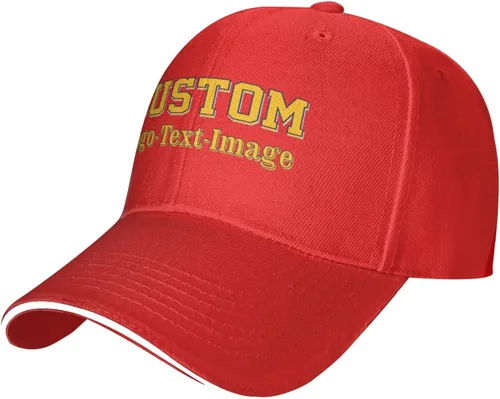 Vista 9 de Gorras de béisbol unisex personalizadas para hombres y mujeres, sombrero personalizado con tu propia imagen, logotipo, texto, nombre, gorras