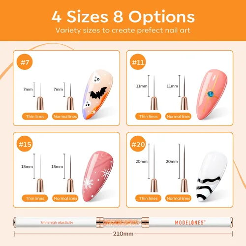 Vista 2 de modelones Pinceles de arte de uñas con esmalte de uñas de gel floreciente, kit de diseño de uñas de mármol transparente de 0.5 fl oz, accesorios