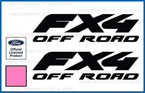 Vista 21 de FX4 Offroad - Adhesivos troquelados para Ford F250 F350 Super Duty (1997-2010), juego de 2 unidades, color negro brillante