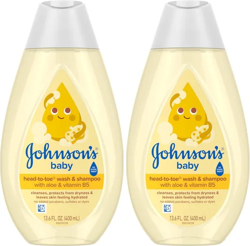Vista 10 de Johnson's Baby Jabón y Champú Suave de la Cabeza a los Pies para Bebé, Sin Lágrimas y Hipoalergénico para Piel y Cabello Sensible del Recién Nacido