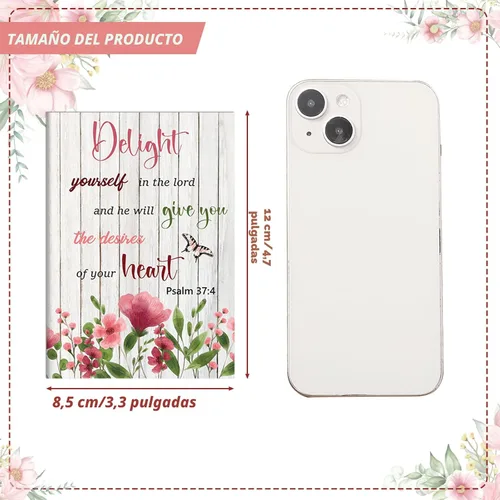 Vista 2 de BESARME Paquete de 24 cuadernos florales de bolsillo pequeño, regalos cristianos, diario de oración para mujeres, bloc de notas con citas bíblicas