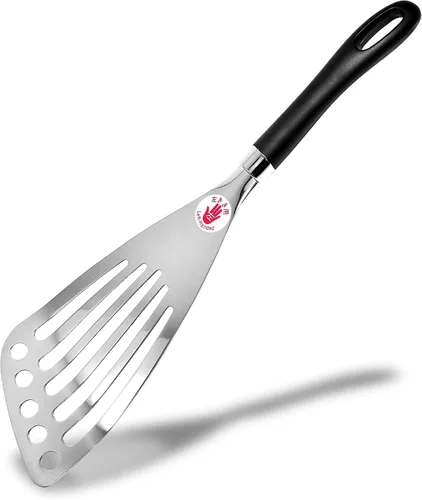 Vista 9 de Seki Japón Espátula para Zurdos Volteador de Huevos Espátula para Pescado Utensilios de Cocina - Volteador Ranurado Volteador de Huevos Utensilios