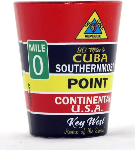 Vista 2 de Key West Florida - Vaso de chupito para entrada y salida