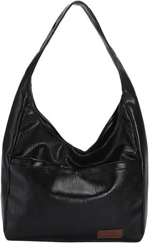 Vista 2 de Bolso de hombro para mujer de cuero suave de moda casual multifuncional con múltiples compartimentos