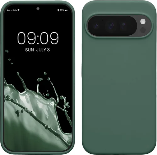 Vista 41 de kwmobile Funda Compatible con Google Pixel 6 Pro - Funda de teléfono de silicona TPU con acabado suave - Azul Arrecife