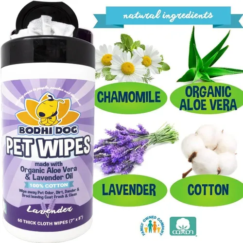 Vista 3 de Bodhi Dog Toallitas para mascotas, toallitas de aseo, limpieza y desodorización para perros y gatos, sin parabenos ni SLS, toallitas grandes