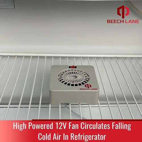 Vista 3 de Beech Lane Ventilador de refrigerador RV de 12 V, conexión por cable que proporciona energía constante, sin baterías, más salida de aire que