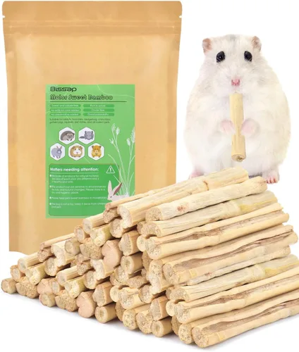 Vista 8 de Bissap Palitos masticables de bambú dulce de 8.82 oz/0.5 libras para conejos, golosinas molares de conejo, bocadillos para animales pequeños