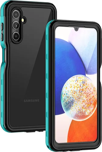 Vista 8 de Lanhiem Funda para Samsung Galaxy A14 5G, IP68 impermeable a prueba de polvo, protector de pantalla integrado, funda protectora de cuerpo completo