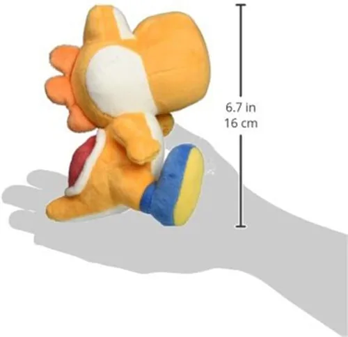 Vista 3 de Little Buddy 1390 Super Mario All Star Collection - Peluche Yoshi naranja de 7 pulgadas