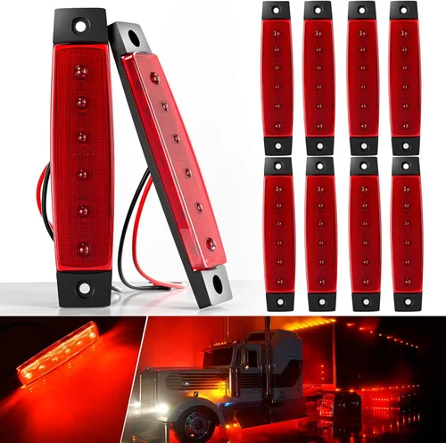 Vista 13 de BJZ luces LED para remolque verdes, 6 luces LED, barra de luz de señal de giro, indicador de luz de 3.8" para parte delantera y trasera