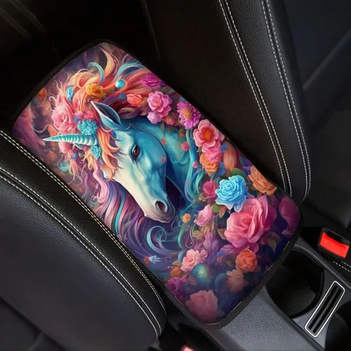 Vista 12 de Funda para reposabrazos de automóvil, ajuste universal para la mayoría de automóviles, SUV, camiones, sedán, patrón fresco, plegable, cómoda, Oso