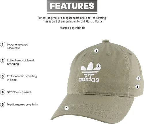 Vista 2 de adidas Originals Gorra ajustable de ajuste relajado para mujer