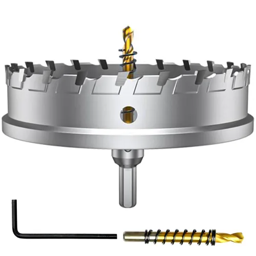 Vista 36 de ASNOMY Broca de sierra perforadora con punta de carburo de tungsteno para metal duro, cortador de sierra de agujero T.C.T de 1/2 pulgada con 2