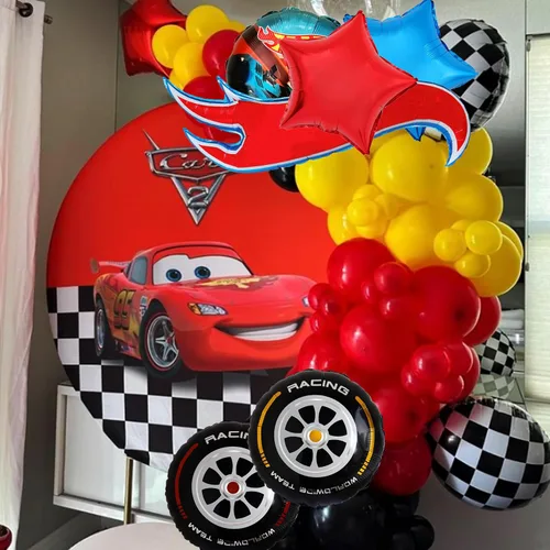 Vista 3 de 6 globos temáticos de autos calientes/decoración de fiesta de cumpleaños para baby shower