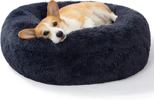 Vista 12 de SAVFOX Camas de felpa calmantes para perros, cama de perro dona para perros pequeños, medianos, grandes y extragrandes, cama cómoda para perros