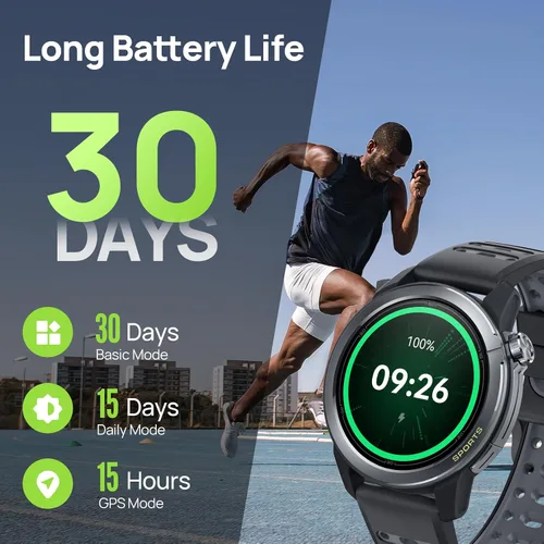Vista 5 de mibro GS Active2 - Reloj inteligente para correr con GPS de doble banda Gris oscuro
