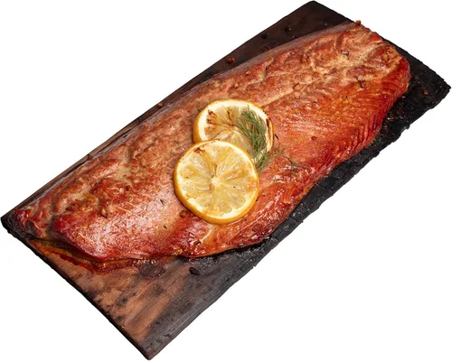 Vista 8 de Tablones para asar – Paquete de 2 tablas de cedro – Cedro occidental premium de 5.5 x 11.5 pulgadas para salmón a la barbacoa, mariscos, filetes