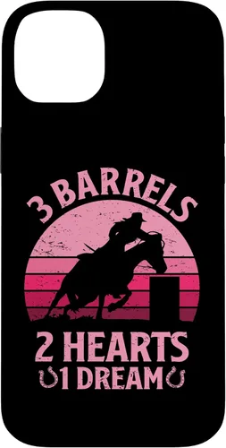 Vista 15 de iPhone 16 3 Barrels 2 Hearts 1 Dream Barrel Racer Barrel Racing Rodeo Case