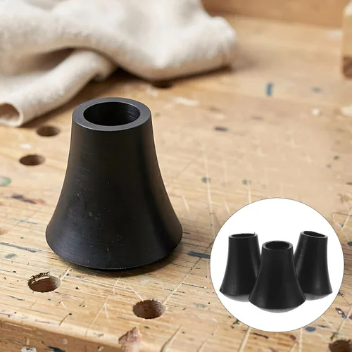 Vista 8 de 3pcs Anti-slip Rubber Drum Foot Covers, Black Percussion Hardware Caps