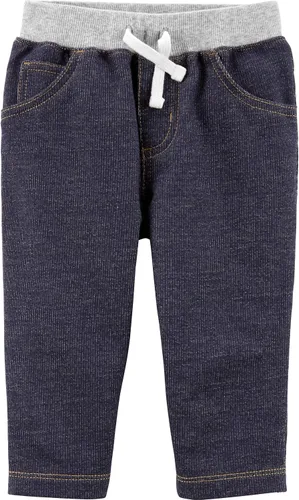 Vista 3 de Carter's Pantalones con cordón para bebé niño (3 meses, azul oscuro), Azul oscuro