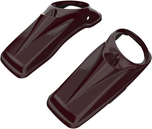 Vista 13 de Tapas para bocinas de motocicleta aptas para 2014+ Harley Touring Hard Saddle Bags - Whisky ámbar, 8 pulgadas Amber Whiskey