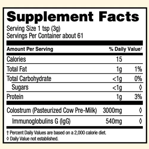 Vista 5 de Surthrival: Polvo de calostro (6.5 onzas), optimización y recuperación inmunológica, suplemento dietético en polvo, salud intestinal, apoyo
