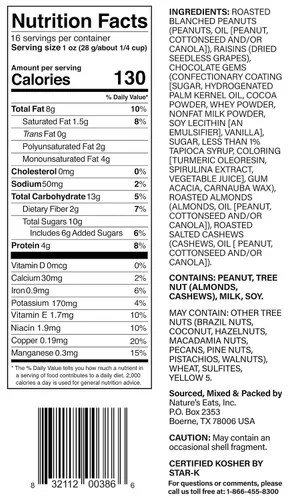 Vista 3 de Nature's Eats mezcla de frutos secos para la recuperación muscular, Oz, surtido, 16 Oz