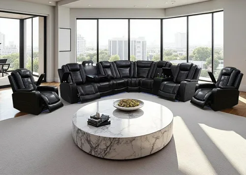 Vista 20 de Juego de sofá modular reclinable eléctrico con luz LED, sofás seccionales de cuero, juegos de muebles de sala de estar, modernos juegos de sofá