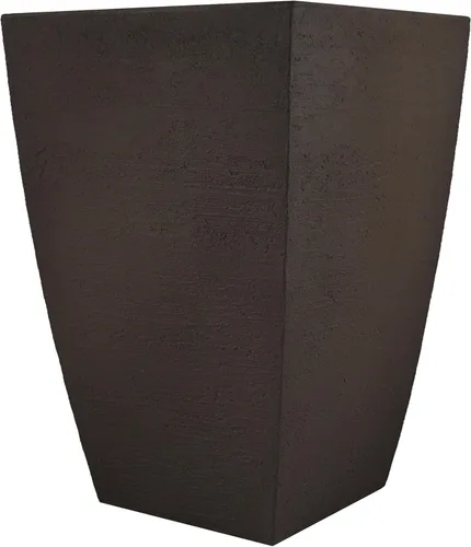 Vista 6 de Tusco Products MSQ16BK - Maceta cuadrada moderna para jardín, 16 pulgadas, color negro
