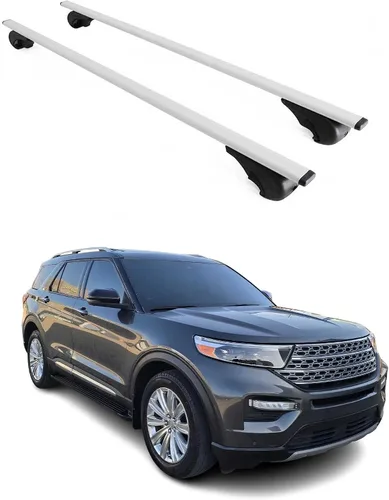 Vista 11 de OMAC Portaequipajes con cerradura para Ford Explorer Sport Trac 2001-10, antirrobo negro para viajes, kayak, canoa, surf, esquí, snowboard, camping