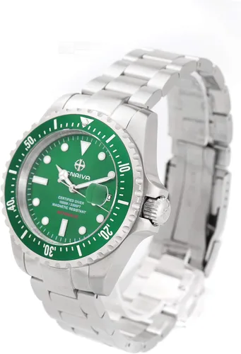 Vista 2 de ENRIVA Men's 1000m Automatic Pro Diver Watch Aluminium Bezel Diving Watches Self-Wind Professional Diver Watches for Men