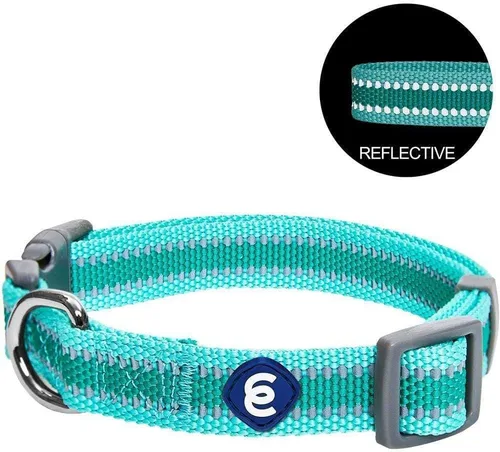 Vista 5 de Blueberry Pet Essentials - Collar para perros pequeños a juego, ajustable, clásico, de nailon, color sólido, para perros pequeños, collar